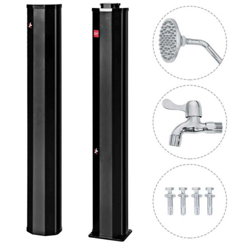7.2 ft. Outdoor Solar Heated Hot and Cold Shower with Adjustable Shower Head by Alpulon 7 7.2 ft. Outdoor Solar Heated Hot and Cold Shower with Adjustable Shower Head by Alpulon - Image 5