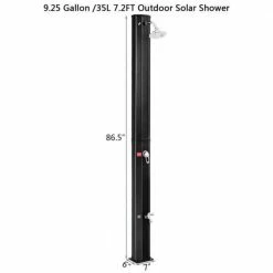 7.2 ft. Outdoor Solar Heated Hot and Cold Shower with Adjustable Shower Head by Alpulon 11 7.2 ft. Outdoor Solar Heated Hot and Cold Shower with Adjustable Shower Head by Alpulon -Pool Supplies Sales Store outdoor showers zmwv210 4f 1000