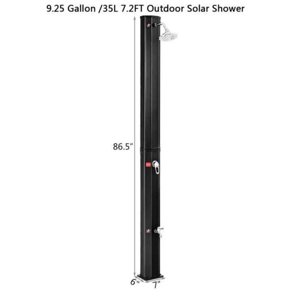 7.2 ft. Outdoor Solar Heated Hot and Cold Shower with Adjustable Shower Head by Alpulon 5 7.2 ft. Outdoor Solar Heated Hot and Cold Shower with Adjustable Shower Head by Alpulon - Image 3