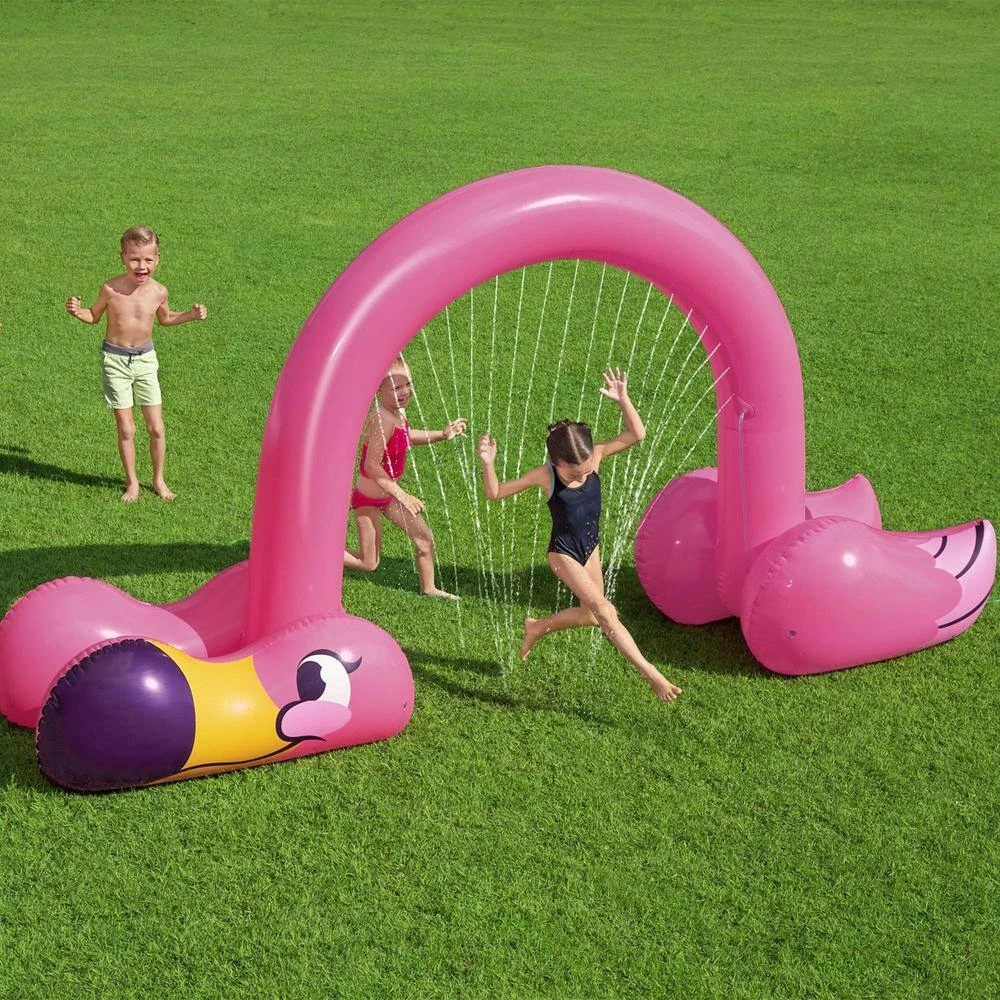52382E Jumbo Pink Flamingo Inflatable Outdoor Kids Water Arch Sprinkler for Kids by Bestway 5 52382E Jumbo Pink Flamingo Inflatable Outdoor Kids Water Arch Sprinkler for Kids by Bestway - Image 3