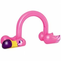 52382E Jumbo Pink Flamingo Inflatable Outdoor Kids Water Arch Sprinkler for Kids by Bestway