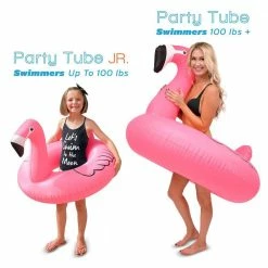 Flamingo Jr Pool Float Party Tube, Stylish Floating for Kids by GoFloats -Pool Supplies Sales Store pink gofloats pool floats pt jr flamingo 1d 1000