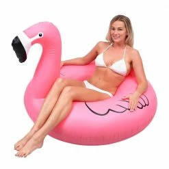 Flamingo Pool Float Party Tube Float-In Style (for Adults and Kids) by GoFloats