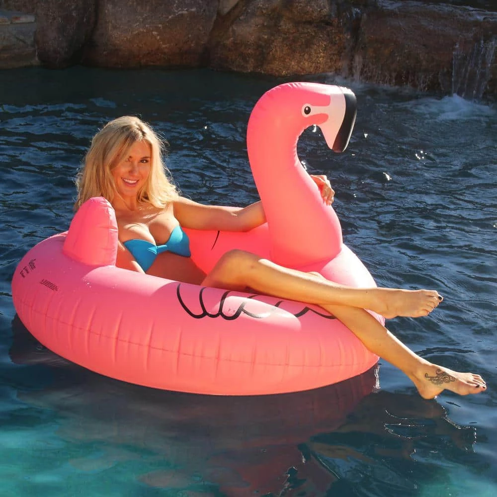 Flamingo Pool Float Party Tube Float-In Style (for Adults and Kids) by GoFloats 4 Flamingo Pool Float Party Tube Float-In Style (for Adults and Kids) by GoFloats - Image 2