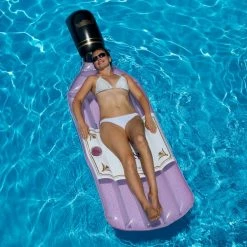 Pink Inflatable Rose Wine Bottle Floating Raft Mat for Swimming Pool by Swimline 21 Pink Inflatable Rose Wine Bottle Floating Raft Mat for Swimming Pool by Swimline -Pool Supplies Sales Store pink swimline pool floats sl 90654 1f 1000