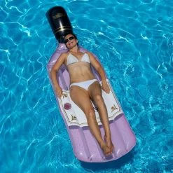 Pink Inflatable Rose Wine Bottle Floating Raft Mat for Swimming Pool by Swimline 18 Pink Inflatable Rose Wine Bottle Floating Raft Mat for Swimming Pool by Swimline -Pool Supplies Sales Store pink swimline pool floats sl 90654 77 1000