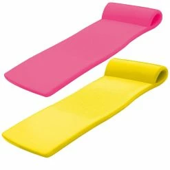 Super Soft Sunsation Pink and Yellow Foam Pool Float Loungers by TRC Recreation