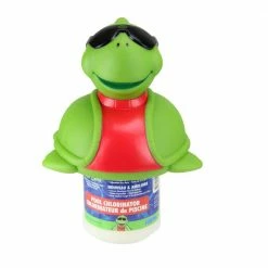 11.5 in. Turtle with Sunglasses Floating Swimming Pool Chlorine Dispenser by Pool Central