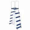 52 in. A-Frame Ladder with Safety Barrier and Removable Steps for Above Ground Pools by Unbranded