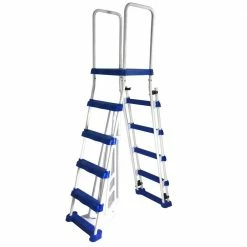 52 in. A-Frame Ladder with Safety Barrier and Removable Steps for Above Ground Pools by Unbranded -Pool Supplies Sales Store pool ladders ne1217 66 1000