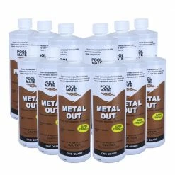1 qt. Pool Metal Out Stain and Mineral Remover (12-Pack) by Pool Mate