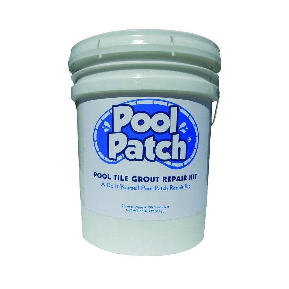 50 lb. White Pool Tile Grout Repair Kit by Pool Patch 3 50 lb. White Pool Tile Grout Repair Kit by Pool Patch