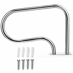 Stainless Steel Swimming Pool Hand Rail with Base Plate by ANGELES HOME -Pool Supplies Sales Store pool replacement parts 8ck70 op574 76 1000