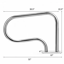 Stainless Steel Swimming Pool Hand Rail with Base Plate by ANGELES HOME -Pool Supplies Sales Store pool replacement parts 8ck70 op574 fa 1000