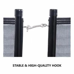 12 ft. x 4 ft. Outdoor Pool Fence with Section Kit Removable Mesh Barrier for in ground Pools Garden and Patio in Black by Unbranded -Pool Supplies Sales Store pool safety equipment xxx320 fence bl d4 1000