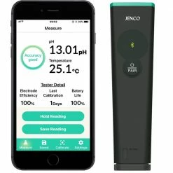 Waterproof Bluetooth Pool pH and Temperature Tester by Jenco