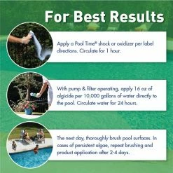 MAXBlue 32 oz. Algicide Pool Algaecide by Pool Time -Pool Supplies Sales Store pool time algaecide 15145ptm 44 1000