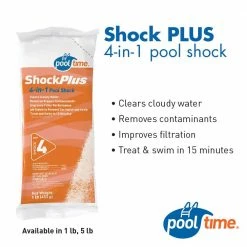 1 lb. Shock Plus (5-Pack) by Pool Time -Pool Supplies Sales Store pool time pool shock 12105ptm 1f 1000