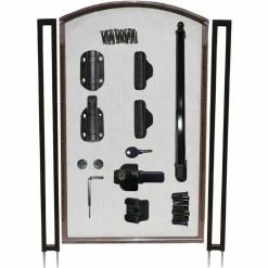 2.5 ft. W x 4 ft. H Pool Fence DIY Gate in Brown with Self-Closing Self-Latching Hardware and Arch Top by poolfence DIY