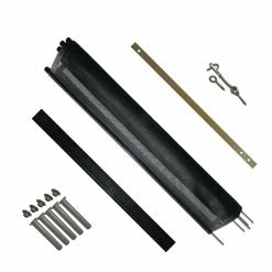 4 ft. H x 12 ft. W Pool Fence DIY Section in Black with 5 Poles Featuring a Steel Pin at the Base for a 1/2 in. Hole by poolfence DIY