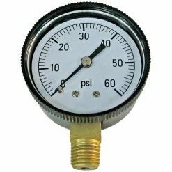 1/4 in. 0-60 LB-CD Pressure Gauge - Bottom Mounted by Poolmaster