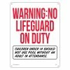 Warning: No Lifeguard on Duty Pool Sign Swimming Pool Sign by Poolmaster 1 Warning: No Lifeguard on Duty Pool Sign Swimming Pool Sign by Poolmaster -Pool Supplies Sales Store poolmaster pool signs 40323 64 1000