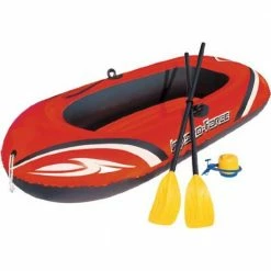 77 in. x 45 in. HydroForce Inflatable Pool Raft Set with Oars and Pump (3-Pack) by Bestway