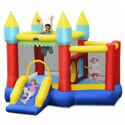 Inflatable Bounce House Slide Jumping Castle Ball Pit Tunnels Without Blower by Gymax