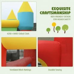 Inflatable Bounce House Slide Jumping Castle Ball Pit Tunnels Without Blower by Gymax -Pool Supplies Sales Store red blue yellow gymax pool floats gym06247 76 1000