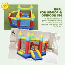 Inflatable Bounce House Slide Jumping Castle Ball Pit Tunnels Without Blower by Gymax -Pool Supplies Sales Store red blue yellow gymax pool floats gym06247 fa 1000
