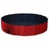 Red Foldable Leakproof Dog Pet Pool Bathing Tub Kiddie Pool for Dogs Cats and Kids by ANGELES HOME
