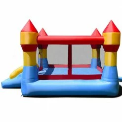 110.5 in. x 146 in. x 91 in. Cloth Red Inflatable Bounce House Castle Jumper Moonwalk Playhouse Slide without Blower by Gymax -Pool Supplies Sales Store red pool toys gym02162 1f 1000