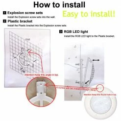 11.6 in. 36W Swimming Pool Light RGB Colors Underwater Light With Wireless Remote Controller by YIYIBYUS -Pool Supplies Sales Store rgb pool lights hg wmt 356 76 1000