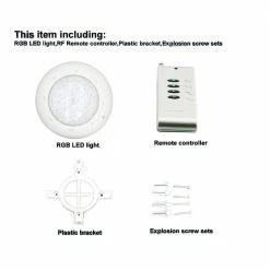 11.6 in. 36W Swimming Pool Light RGB Colors Underwater Light With Wireless Remote Controller by YIYIBYUS -Pool Supplies Sales Store rgb pool lights hg wmt 356 fa 1000