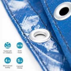 15-Year 18 ft. x 34 ft. Oval Royal Blue Above Ground Winter Pool Cover by Blue Wave 17 15-Year 18 ft. x 34 ft. Oval Royal Blue Above Ground Winter Pool Cover by Blue Wave -Pool Supplies Sales Store royal blue blue wave winter pool covers bwc934 1f 1000