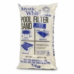 Mystic White II Premium Swimming Pool Filter Sand, White, 50 lbs. Bag by US SILICA