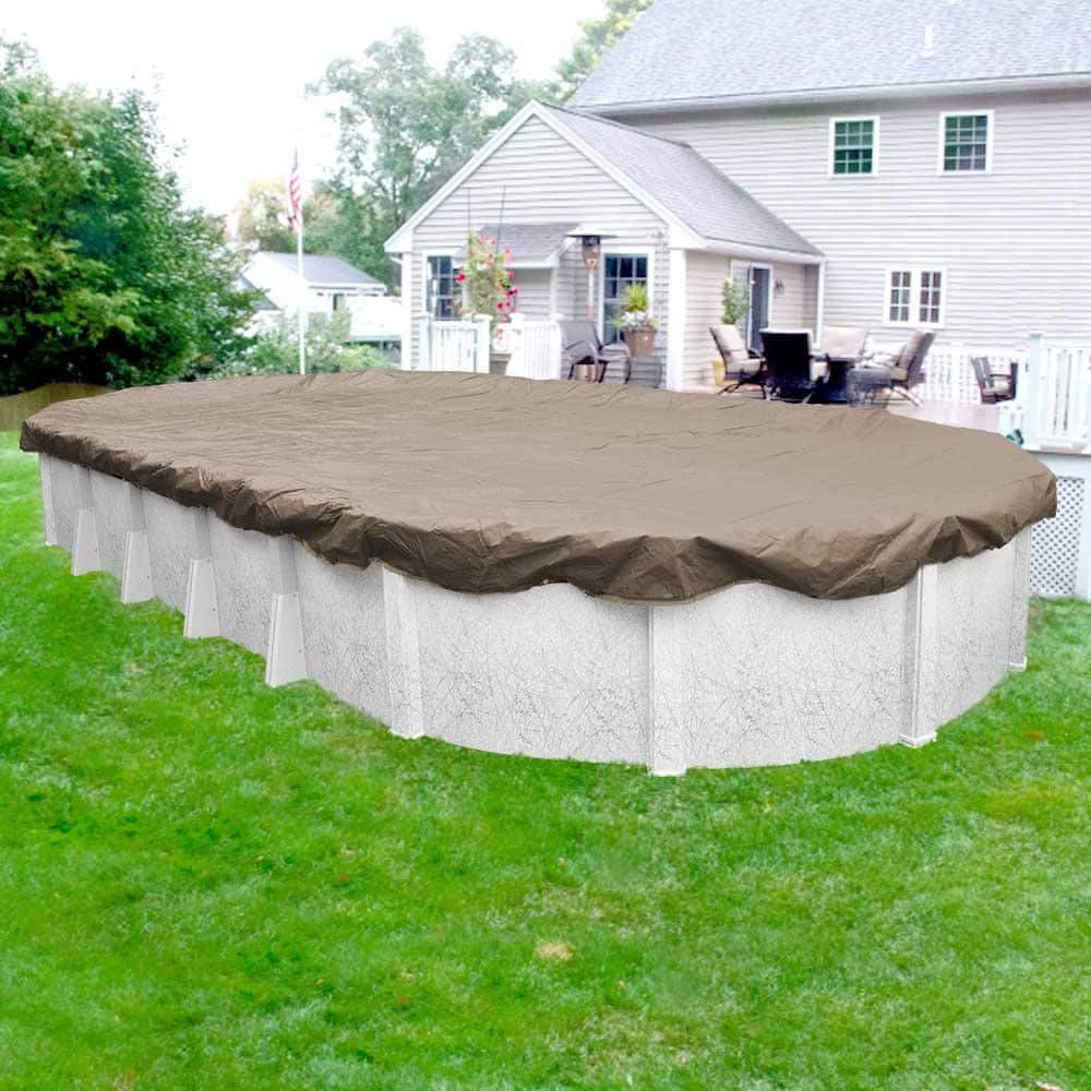 Defender 18 ft. x 40 ft. Oval Sand Above Ground Pool Winter Cover by Robelle 3 Defender 18 ft. x 40 ft. Oval Sand Above Ground Pool Winter Cover by Robelle