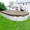 Superior 16 ft. x 32 ft. Oval Sand Solid Above Ground Winter Pool Cover by Robelle -Pool Supplies Sales Store sand robelle winter pool covers 601632 4 64 1000