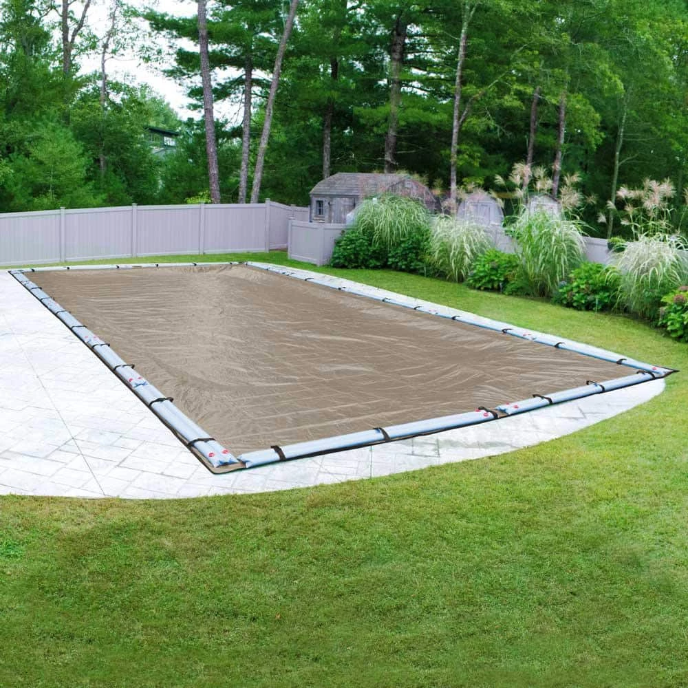 Superior 25 ft. x 45 ft. Rectangular Sand Solid In-Ground Winter Pool Cover by Robelle 3 Superior 25 ft. x 45 ft. Rectangular Sand Solid In-Ground Winter Pool Cover by Robelle