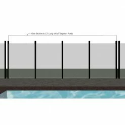 4 ft. x 12 ft. Brown Mesh Safety Fence by Sentry Safety Pool Fence -Pool Supplies Sales Store sentry safety pool fence pool safety equipment ez guard 4 brown fa 1000