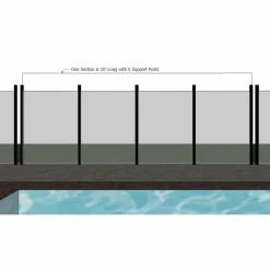 5 ft. x 10 ft. Black Mesh Safety Fence by Sentry Safety Pool Fence -Pool Supplies Sales Store sentry safety pool fence pool safety equipment ez guard 5 black 1f 1000