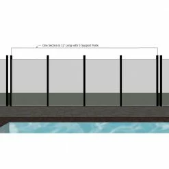 4 ft. x 12 ft. Brown Removable Child Barrier Pool Safety Mesh Fence by Sentry Safety Pool Fence -Pool Supplies Sales Store sentry safety pool fence pool safety equipment visiguard 4 brown c3 1000