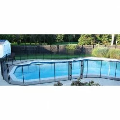 5 ft. x 10 ft. Brown Removable Child Barrier Pool Safety Mesh Fence by Sentry Safety Pool Fence -Pool Supplies Sales Store sentry safety pool fence pool safety equipment visiguard 5 brown 76 1000