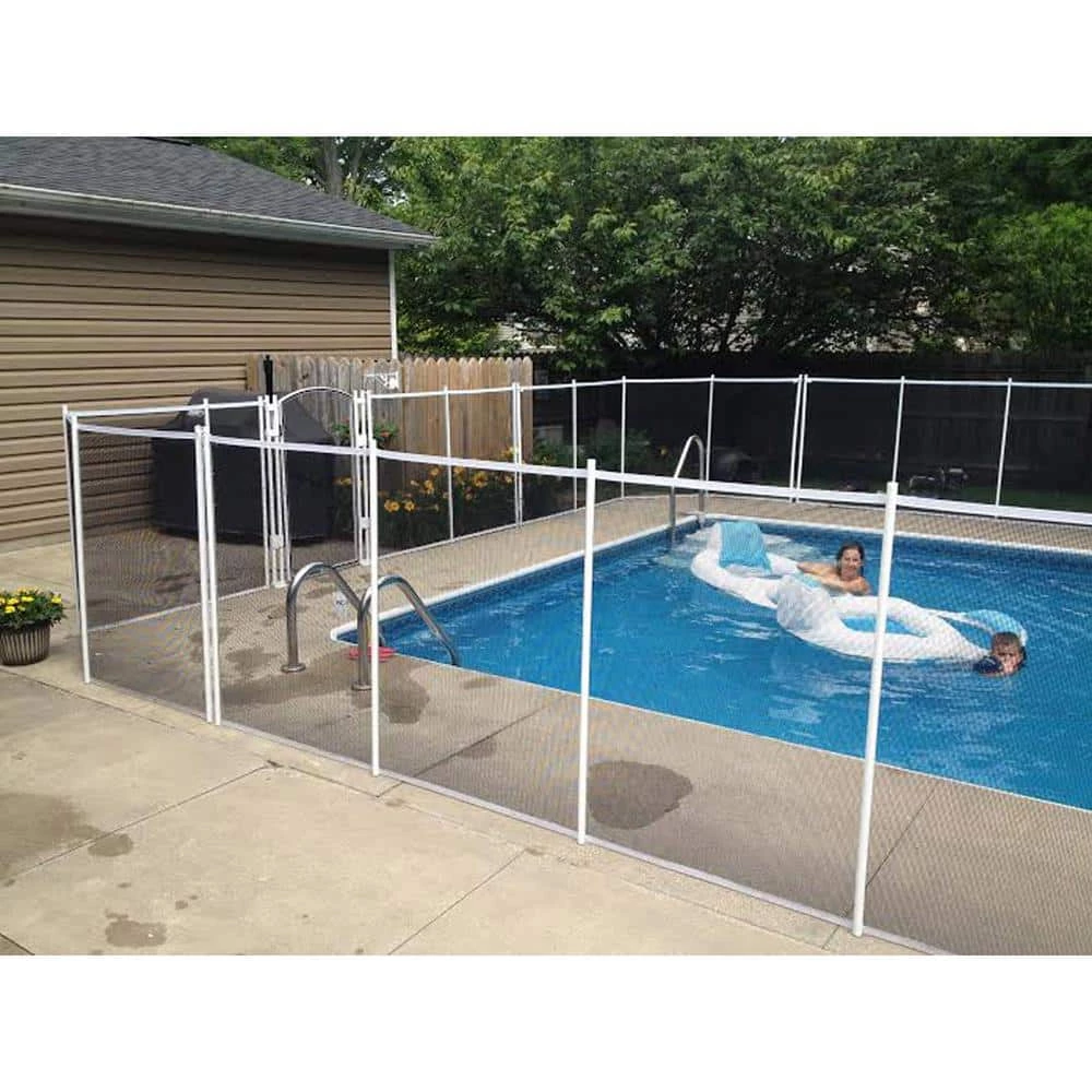 5 ft. x 10 ft. White Removable Child Barrier Pool Safety Mesh Fence by Sentry Safety Pool Fence 7 5 ft. x 10 ft. White Removable Child Barrier Pool Safety Mesh Fence by Sentry Safety Pool Fence - Image 5