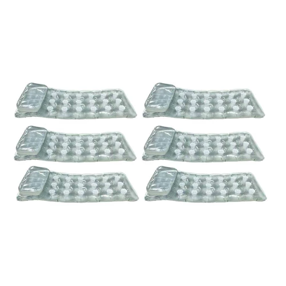 18-Pocket Mattress Suntanner Pool Lounger with Headrest (6-Pack) by Intex 3 18-Pocket Mattress Suntanner Pool Lounger with Headrest (6-Pack) by Intex