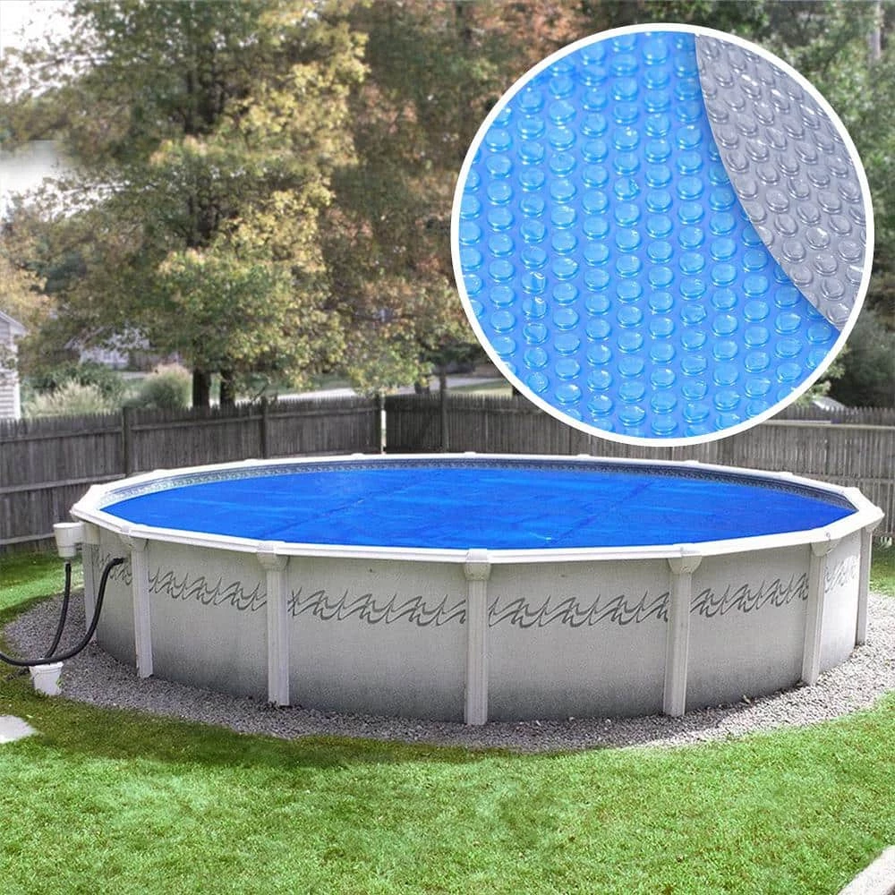 Heavy-Duty Space Age 24 ft. Round Blue/Silver Above Ground Pool Solar Cover by Robelle 3 Heavy-Duty Space Age 24 ft. Round Blue/Silver Above Ground Pool Solar Cover by Robelle