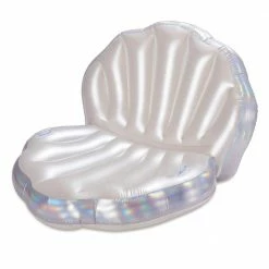 75 in. x 57 in. Large Holographic Seashell Inflatable Swimming Pool Float by Summer Waves