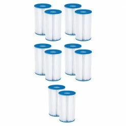 Replacement Type B Pool and Spa Filter Cartridge for Above Ground Pool (10-Pack) by Summer Waves