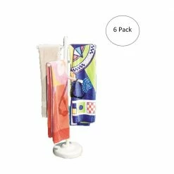 Hydrotools Indoor Outdoor Weighted Swimming Weighted Poolside Towel Rack (6-Pack) by Swimline