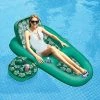 Campania 2-in-1 Convertible Water Lounger Pool Inflatable, Floral by Aqua LEISURE -Pool Supplies Sales Store teal aqua leisure pool floats azl14856s1 64 1000